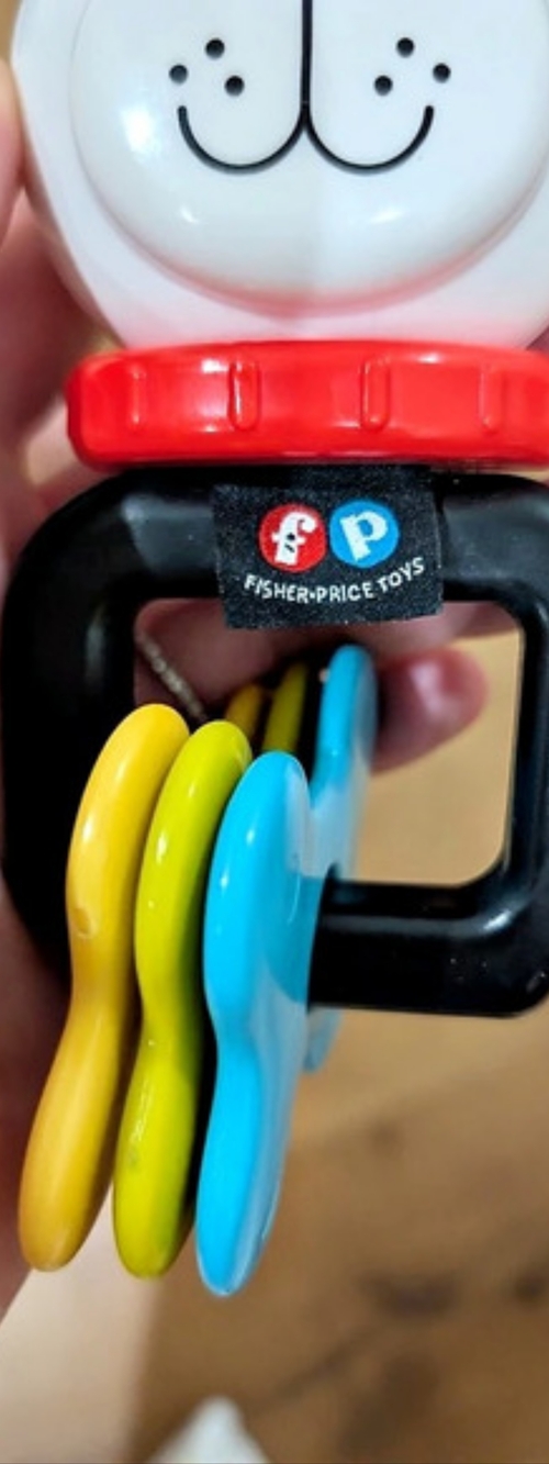 Fisher Price Keys to Keys teether toy Dog Teether Toy in Black & White - Picture 2 of 2